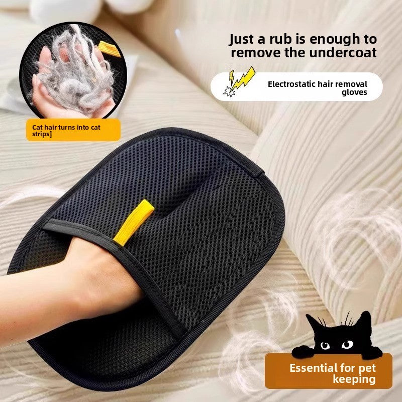 Pet Hair Removal Gloves Static Two-Way Brush