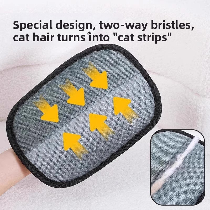 Pet Hair Removal Gloves Static Two-Way Brush