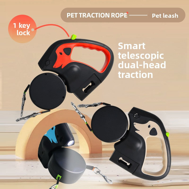 Twin Tail Duo anti-tangle, retractable Dog Leash